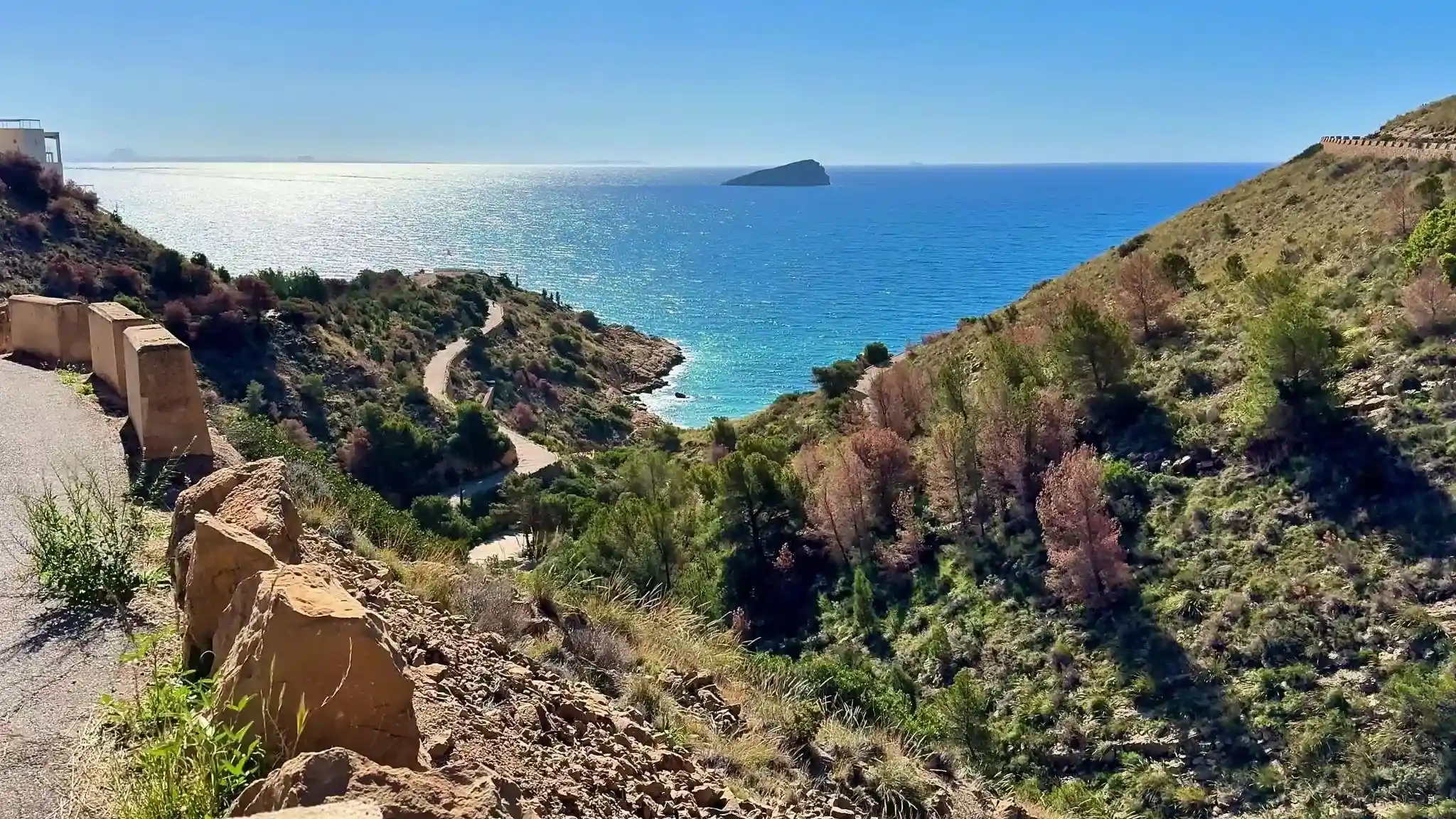 Panoramic sea views along the Bolnuevo to Cartagena coastal route